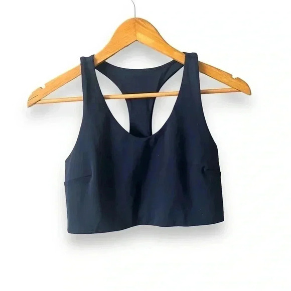 NWOT Zella Navy  Racerback Sports Bra S - Picture 1 of 5
